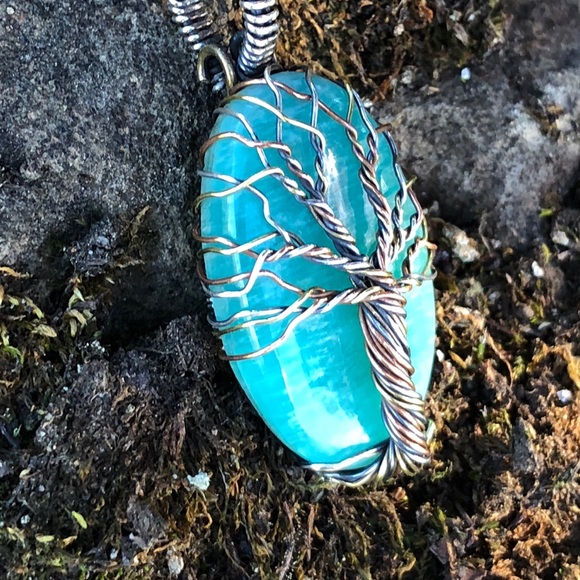GIFTED Tree of life Amazonite pendant - Picture 5 of 8